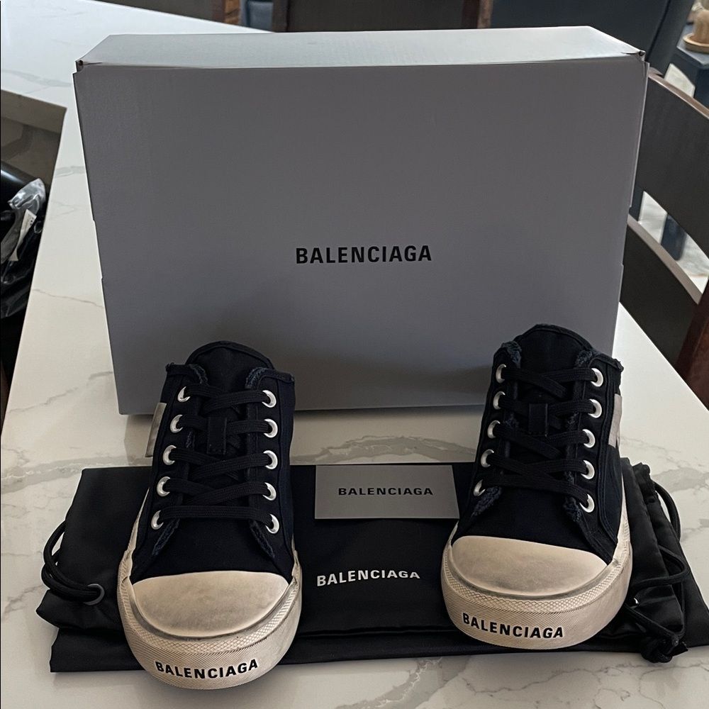 Balenciaga Black Mule Slip On Sneakers - Picture 2 of 9